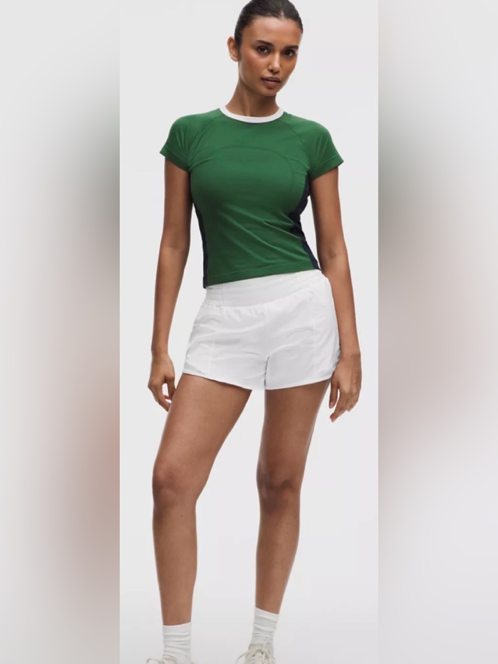Lululemon Hotty Hot Lined White Short 2” Size 8